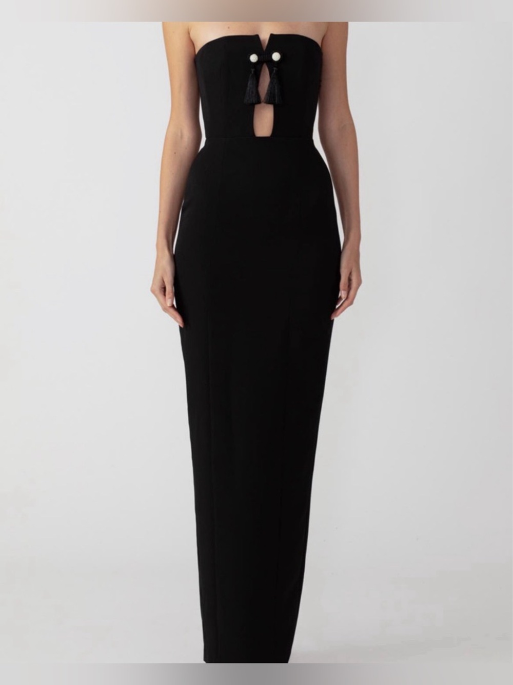 Sau Lee Imani Strapless Gown Black